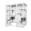 Cage à chat en bois blanc