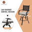 Tabouret de bar pivotant en aluminium pour patio