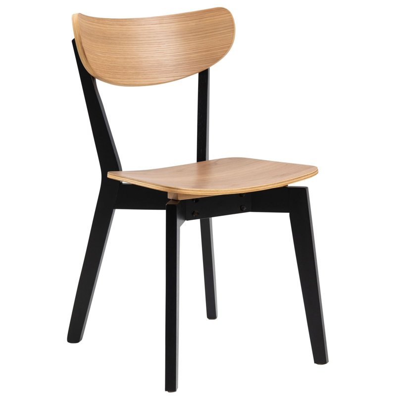 Girolamo 42.5cm H Upholstered Back Side Chair, Brown, Black
