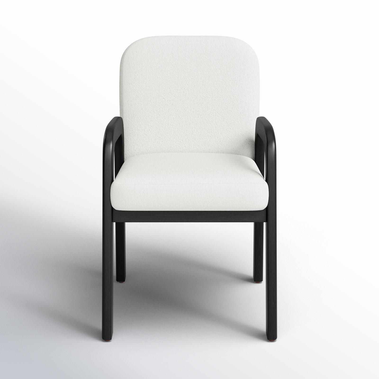Elara Armchair, Ivory, Black