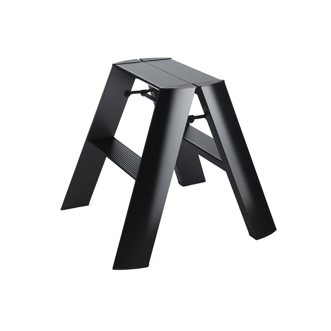 lucano 2 - Step Aluminum Lightweight Folding Step Stool Hasegawa Ladders 