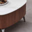 Table basse noyer en pierre micro-cristalline