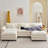 Praylow 120” Comfy Cloud Couch U Shaped Sectional Sofa with Two Ottomans-1656913611