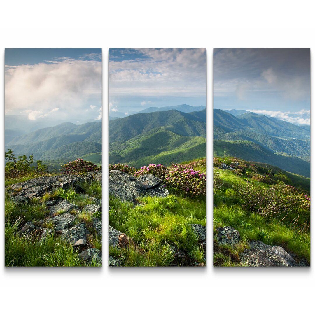 3-tlg. Leinwandbilder-Set Wunderschöner Blick auf den Appalachian Trail -USA