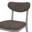 Chaise de salle à manger grise avec pieds en bois massif gris (ensemble de 2)