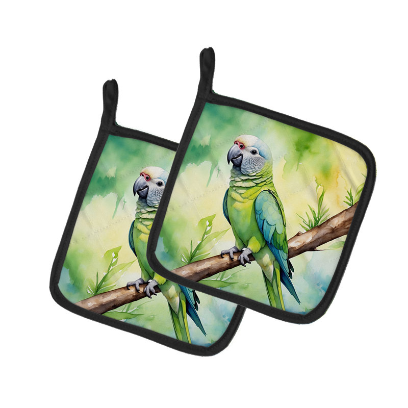 Paire de porte-casseroles Monk Parakeet