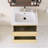 Wall Mounted Single Bathroom Vanity With White Ceramic Integrated Top-686013749-686013744