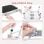 Folding Table Height Adjustable 25/36/50/60 cm, with Storage Mesh Shelving, Rectangle Trestle Table for Picnic, BBQ, Garden, Camping, 60x40 cm MDF Tabletop, Metal Frame, Portable-131106318