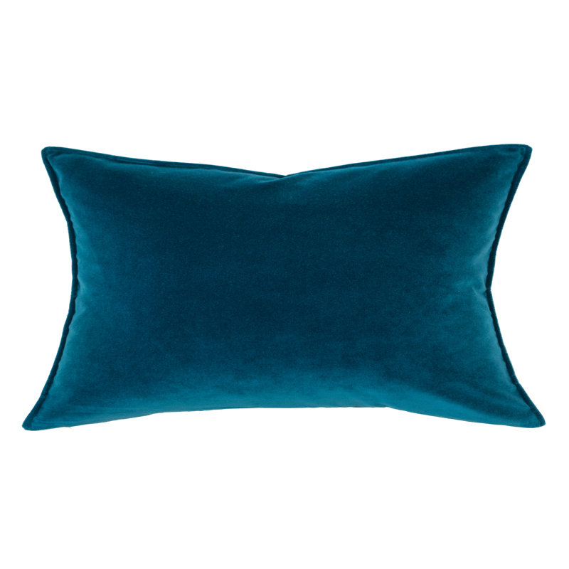 Housse et insert de taie décorative en velours lavable Franklin , Très grand lit, Oasis bleu