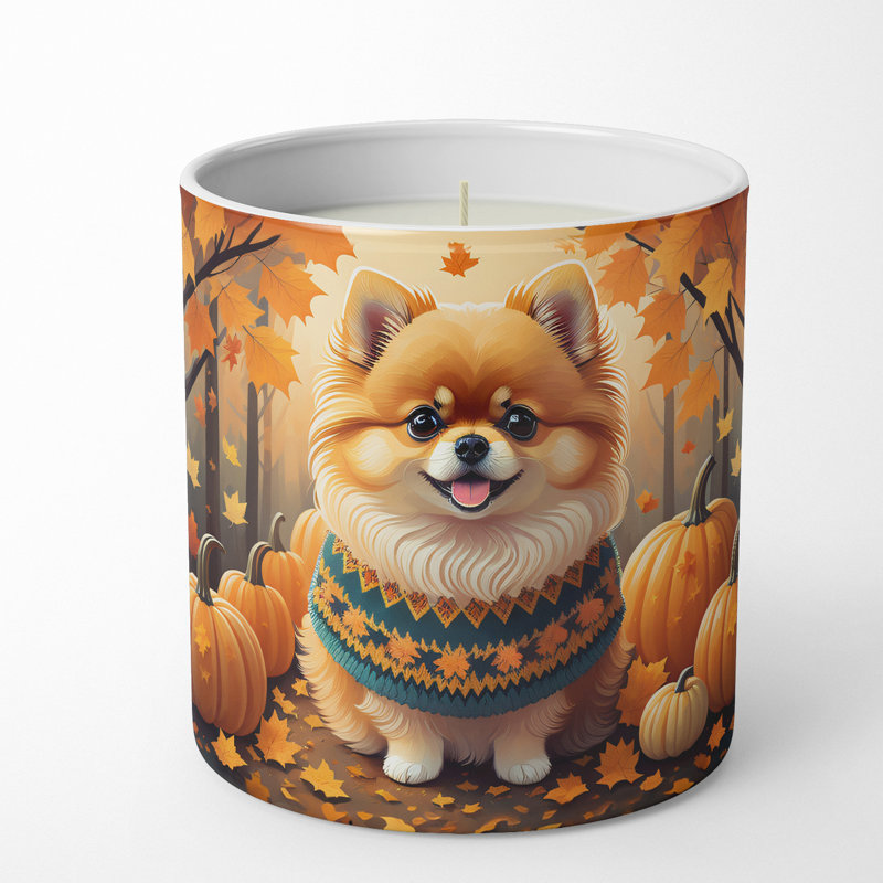 Pumpkin Spice Scented Tumbler Candle with Ceramic Holder
