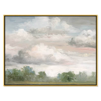 Pastel Morning Sky Framed On Canvas by Nan Print