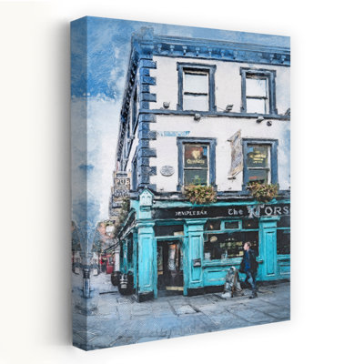 Temple Bar, Dublin, architecture contemporaine abstraite, art mural