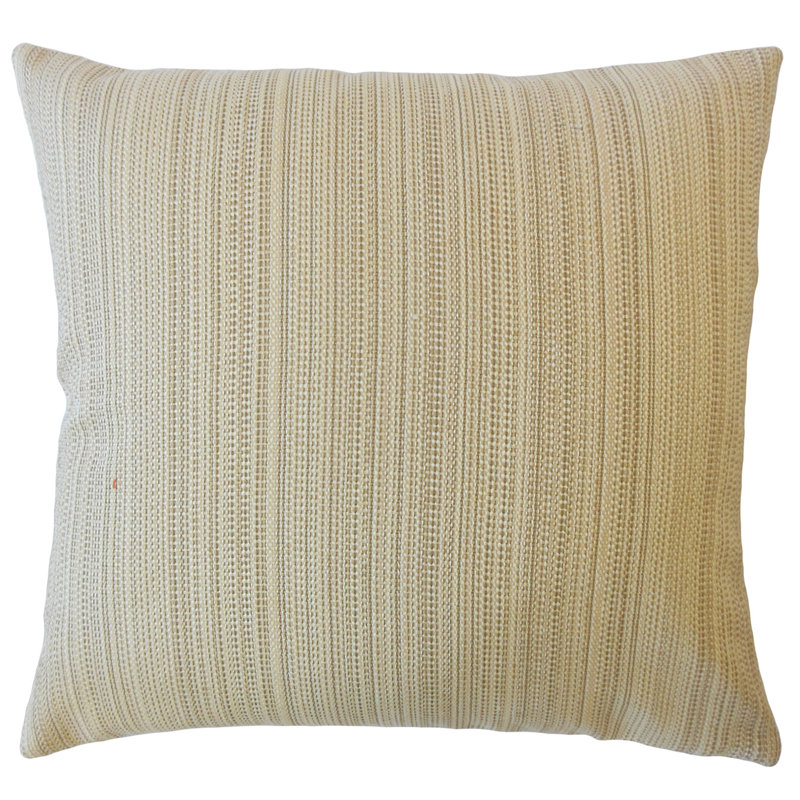 Sabri Striped Feather Reversible Throw Pillow, 18" x 18"