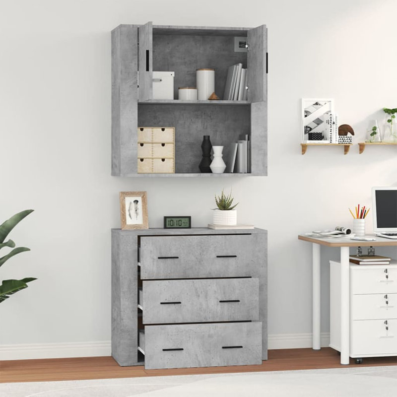 Vidaxl 80cm Sideboard, Gray