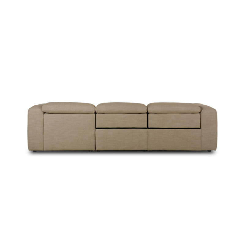 Radley 3 - Piece Upholstered Sectional, Right Hand Facing, Crypton Nomad Taupe Polyester Blend