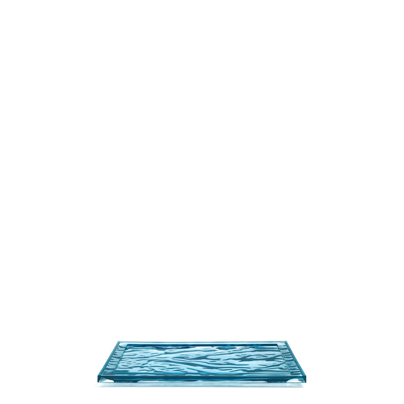 Dune Decorative Tray, 21.65" x 14.96", Light Blue
