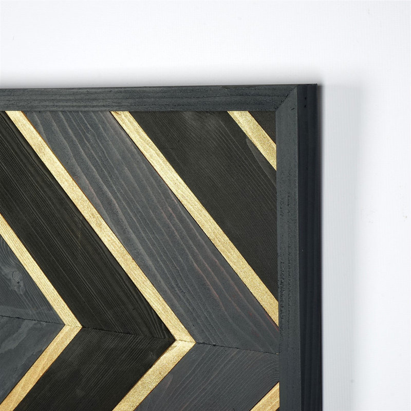Glam Abstract Wall Decor on Solid Wood