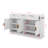 59.1" Sideboard Buffet With 3 Drawers & 4 Doors, White Storage Cabinet With Adjustable Shelf & Open Compartments-402509471