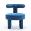 Fauteuil demi-tonneau en velours Bula-295063041