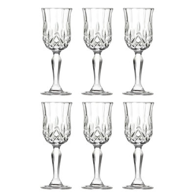 Liqueur - Verres à pied - Ensemble de 6 - Verre - Conçu - Utilisez-le pour - Sherry - Shot - Vodka - Liqueur - Cordial - Chaque verre est 2 oz. - Par Majestic Cadeaux Inc. - Fabriqué en Europe