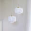 1 - Light Brown/White Schoolhouse Pendant