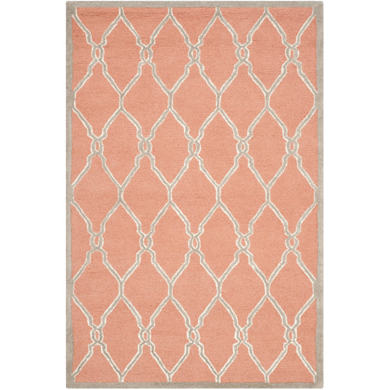 Albatross Geometric Wool Hand Woven Area Rug, Rectangle 91 x 152cm