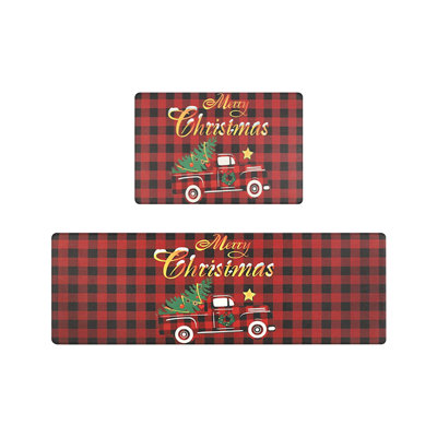  Bathroom Mat Rugs Christmas Tree Floor Mats Home Kitchen Thickened Encryption Long Strip Floor Mats Bathroom Mats Two PC 15.75x23.62 In 15.75x47.24 In