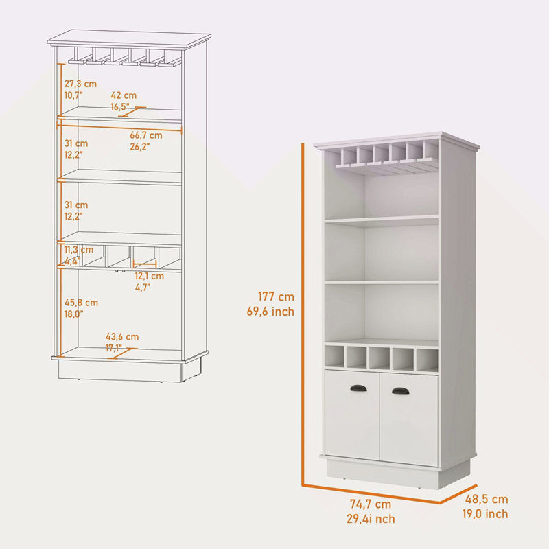 Armoire à bar en verre