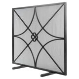 Boxwoods Bifold Iron Fireplace Screen