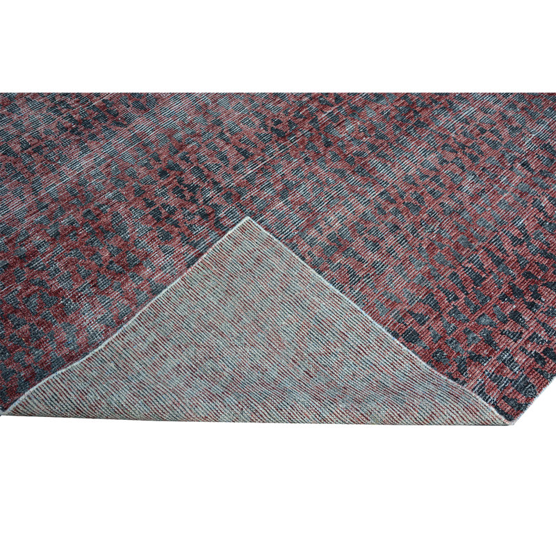 Wool Moroccan Area Rug in Red, Rectangle 8' x 10'