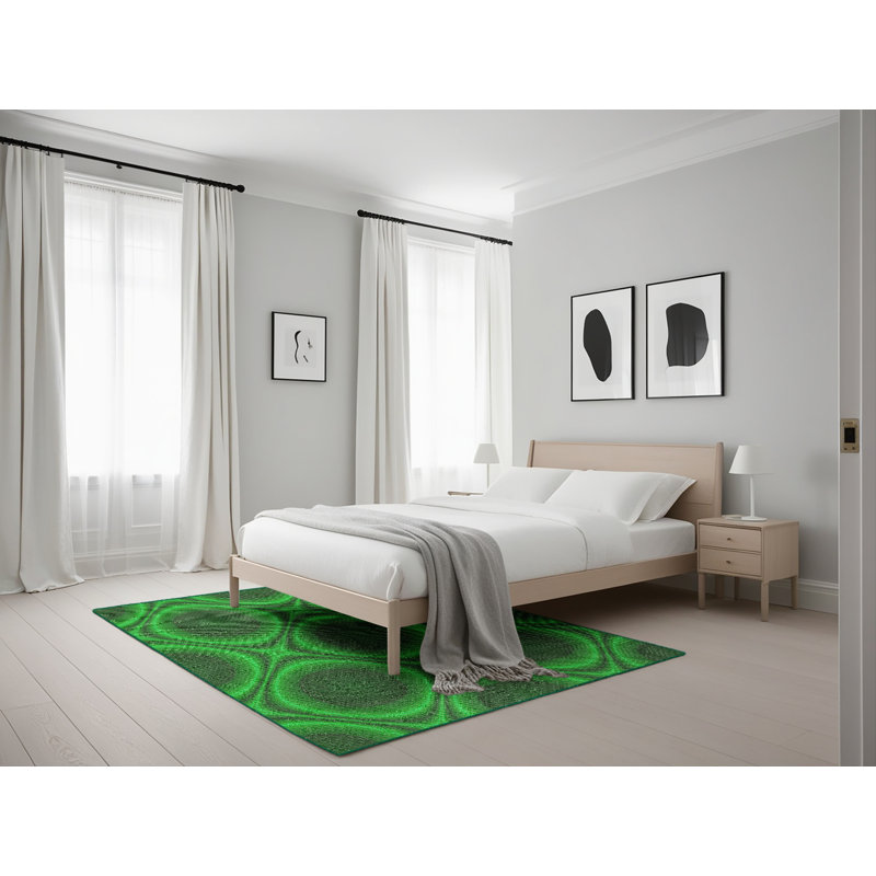Tapis abstrait vert, Rectangle 5 pi x 7 pi