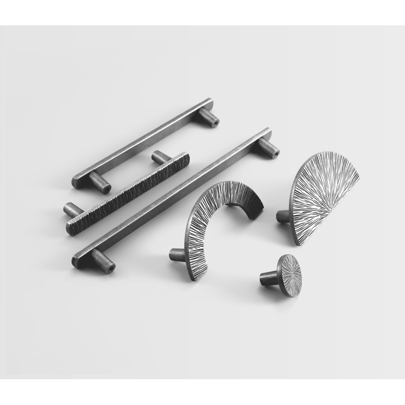 Nouveauté, ensemble de poignées circulaires irrégulières, Argent antique