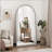 Iron Arch Retro Full Length Mirror With Supporting Feet, For Living Room, Bedroom (Silver)-1373072609