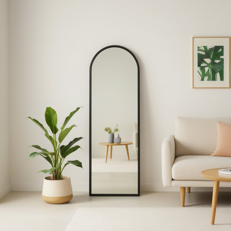 Miroir d'appoint mural Ardenne, Noir mat