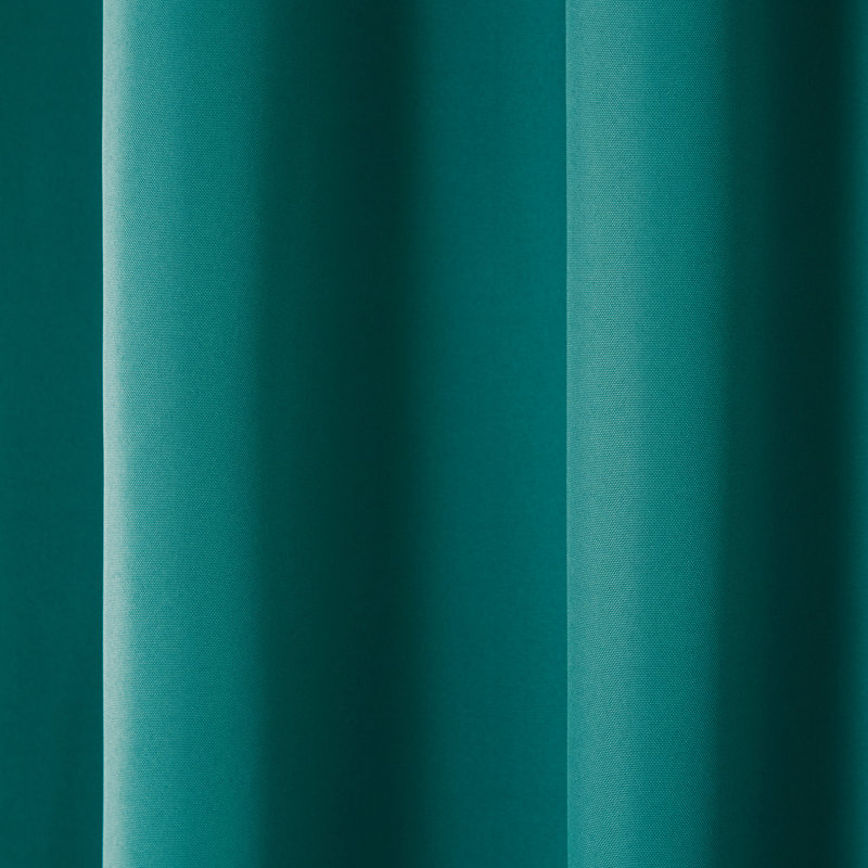 Ensemble de 2 rideaux à œillets TOWN & COUNTRY BASICS Cabana pour intérieur et extérieur, 54" W x 120" L, Dark Teal