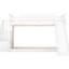 Lit simple superposé simple en blanc avec fonction convertible - compact en bois compact et compact avec escalier coulissant amusant pour un assemblage facile-1927803255