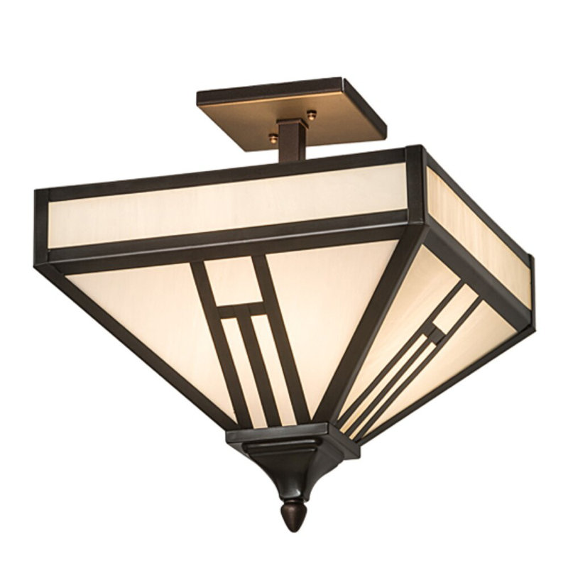 H" Mission" 4 - Light Semi Flush Mount