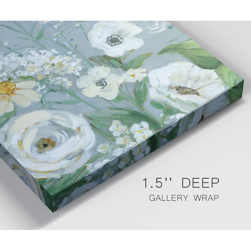 Painterly Garden I - Reproduction d'art sur toile tendue, 10'' H x 10'' W x 1.5'' D