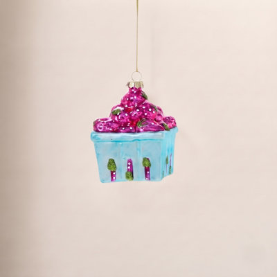 Berry Basket Ornament 2.75"x 3.25"