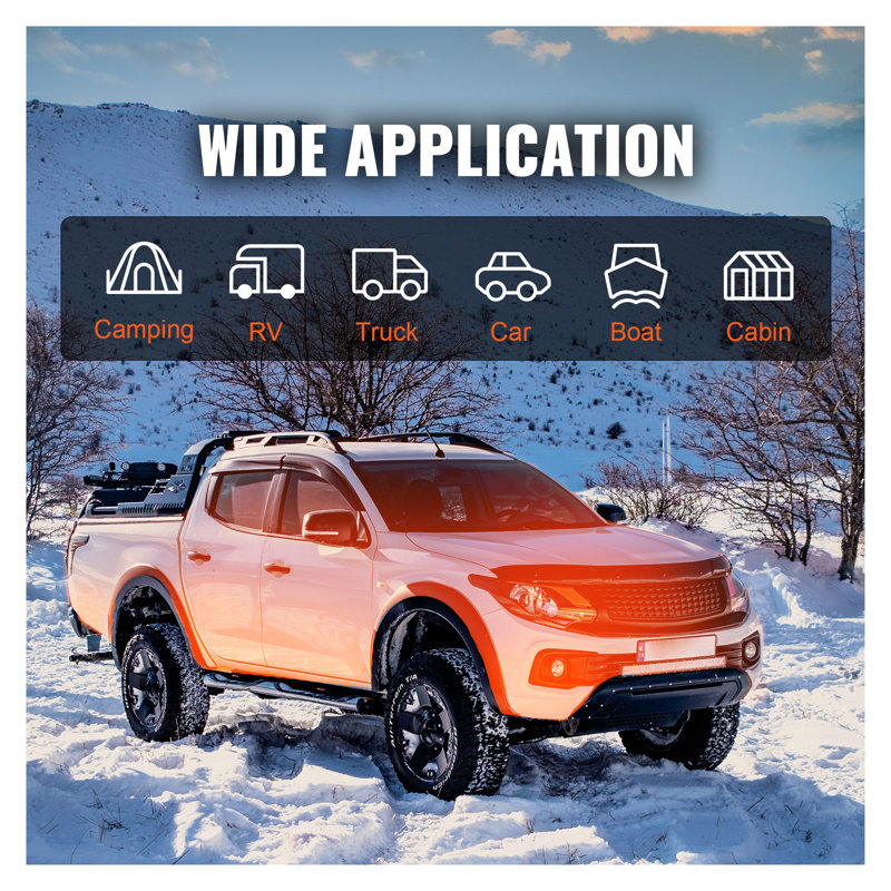 5KW Diesel Air Heater All-in-One Kit with LCD Remote for RV, Car, and Indoor Use