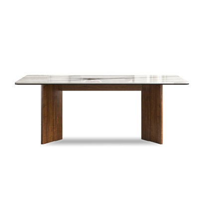 Table rectangulaire en bois franc français vintage
