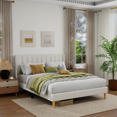 Sutter Upholstered Wingback Bed