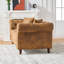 Ensemble de canapé Chesterfield à trois places et deux places avec revêtement en tissu High-Tech, accoudoirs roulés, design moderne Mid-Century et structure en bois durable pour le salon ou le bureau.
