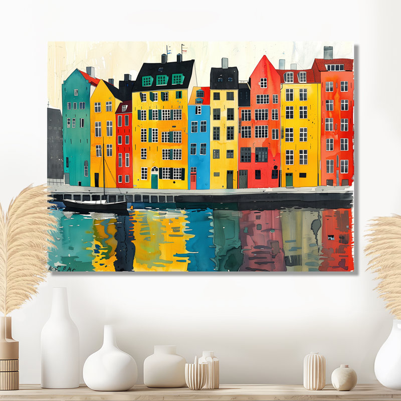 Breaux - Copenhagen Wall Art Living Room, Métal métal, 30" H x 40" W