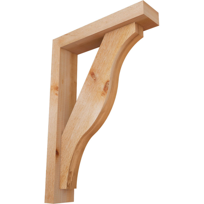 Support Funston Block avec support décalé, 26 x 18, Cèdre rouge occidental de l 4 po (scié brut)