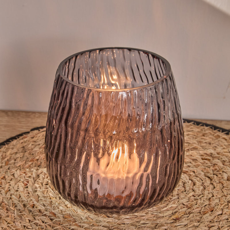 Glass Tabletop Candle Accessories, Grey