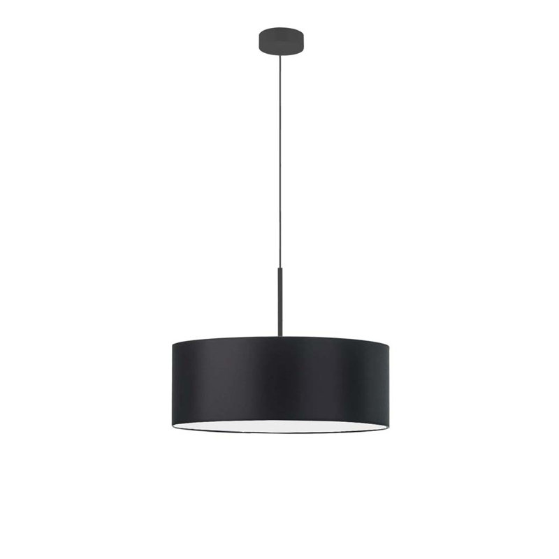Aubryn 3 - Light Drum Pendant, Black, 120cm H x 40cm W x 40cm D, Black