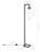 Malva 67.75" Tall Floor Lamp with Glass Shade in Blackened Bronze/Seeded-565891936-565891937