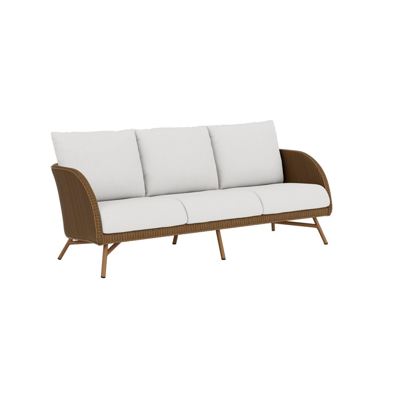 Essence Outdoor 3 - Seat Patio Sofa, Canvas Natural, Hickory