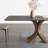 Elegant Oak & Matte Slate Dining Table-109023965